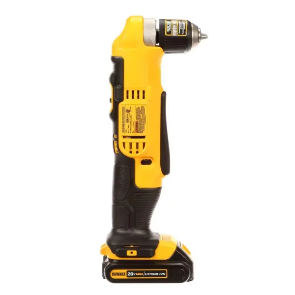 DCD740C1 20-Volt MAX Cordless 3/8 in. Right Angle Drill/Driver, (1) 20-Volt 1.3Ah Battery, Charger   Bag - Image 10