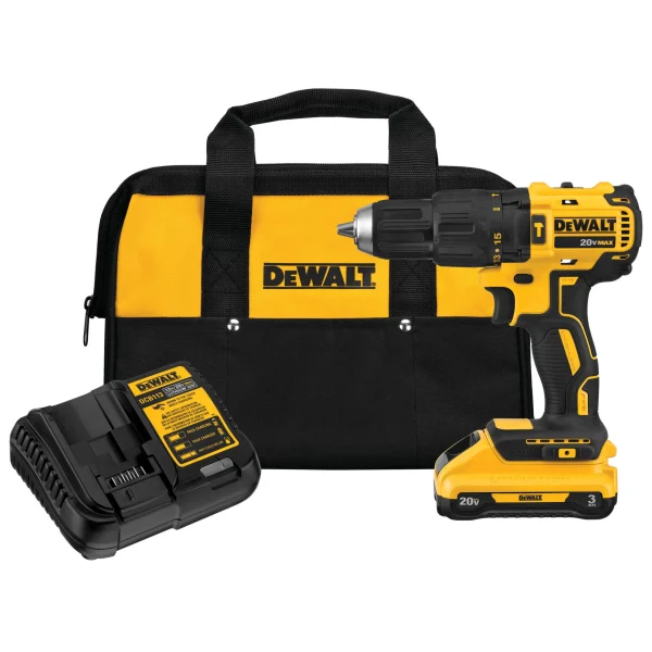 DCD778L1 1/2-in 20-volt Max-Amp Variable Speed Brushless Cordless Hammer Drill (1-Battery Included)