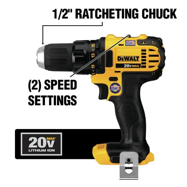 DCD780B 20-Volt MAX Cordless Compact 1/2 in. Drill/Drill Driver (Tool-Only) - Image 3