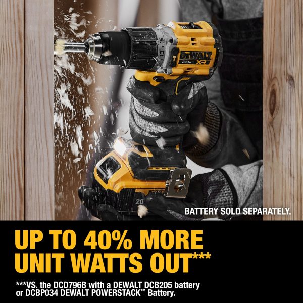 DCD805B XR 1/2-in 20-volt Max-Amp Variable Speed Brushless Cordless Hammer Drill - Image 7