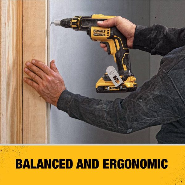 DCF620D2 20-Volt MAX XR Cordless Brushless Drywall Screw Gun with (2) 20-Volt 2.0Ah Batteries   Charger - Image 7
