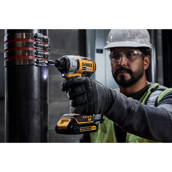 DCF787C1 20-volt Max 1/4-in Variable Speed Brushless Cordless Impact Driver (1-Battery Included) - Image 13