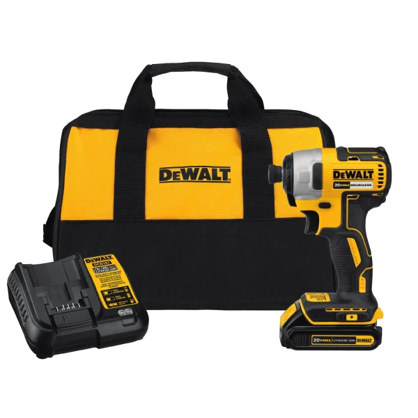 DCF787C1 20-volt Max 1/4-in Variable Speed Brushless Cordless Impact Driver (1-Battery Included)