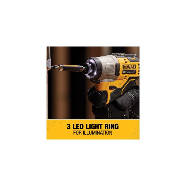 DCF801B XTREME 12-volt Max 1/4-in Variable Speed Brushless Cordless Impact Driver - Image 3