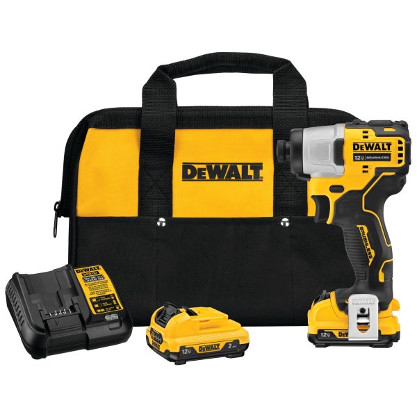 DCF801F2 XTREME 12-volt Max 1/4-in Variable Speed Brushless Cordless Impact Driver (2-Batteries Included)