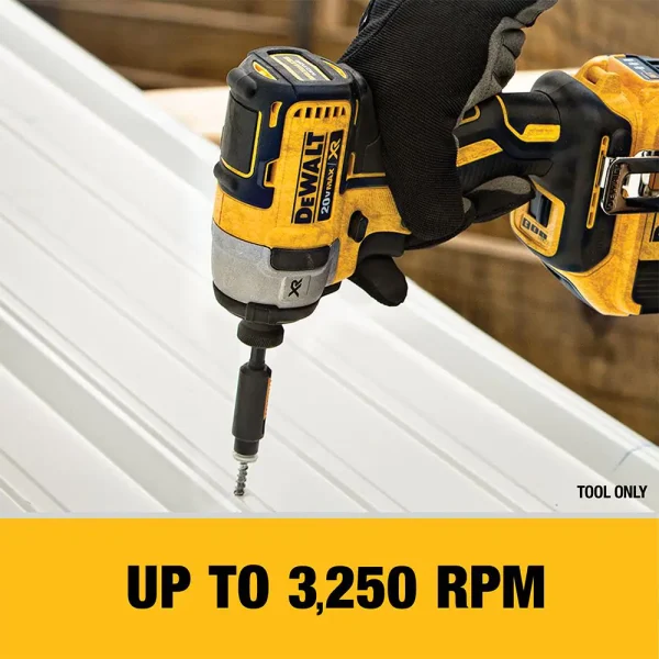 DCF887M2 20-Volt MAX XR Cordless Brushless 3-Speed 1/4 in. Impact Driver with (2) 20-Volt 4.0Ah Batteries   Charger - Image 4