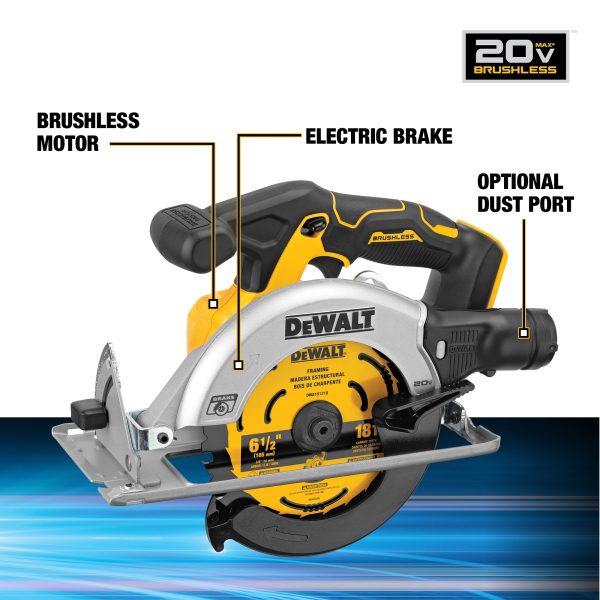 DCK239E2 20V MAX Brushless Cordless Circular Saw and Drill Combo Kit with  POWERSTACK, Compact Batteries - Image 9