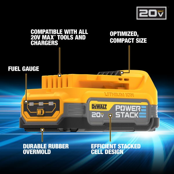 DCK239E2 20V MAX Brushless Cordless Circular Saw and Drill Combo Kit with  POWERSTACK, Compact Batteries - Image 8