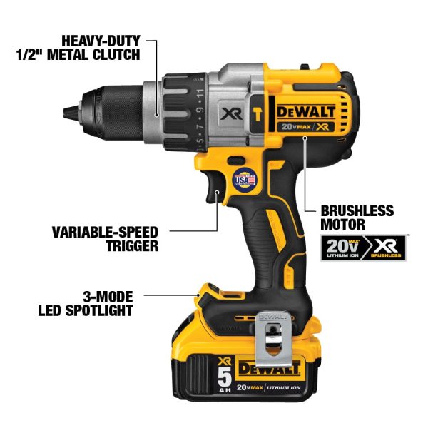 DCK299M2 XR 2-Tool 20-Volt Max Brushless Hammer Drill and Impact Driver Kit with Soft Case (2-Batteries and charger Included) - Image 2