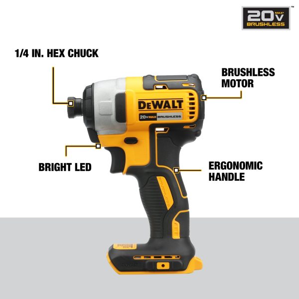 DCK379D2 3-Tool 20-Volt Max Brushless Power Tool Combo Kit with Soft Case (2-Batteries and charger Included) - Image 17