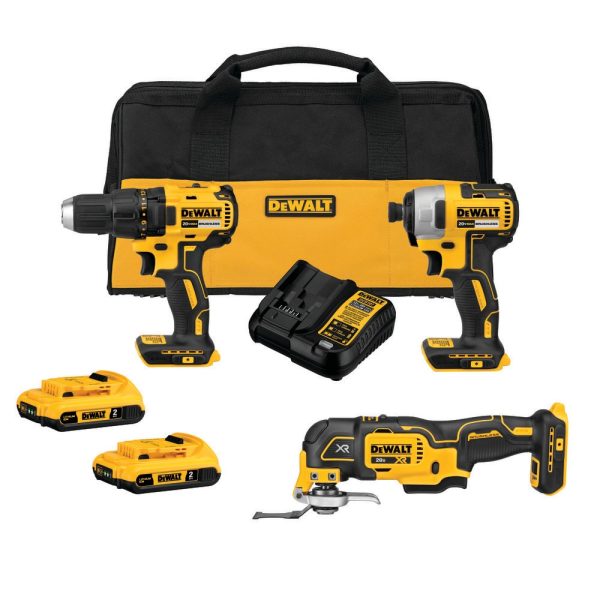 DCK379D2 3-Tool 20-Volt Max Brushless Power Tool Combo Kit with Soft Case (2-Batteries and charger Included)