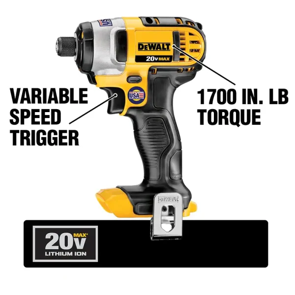 DCK420D2 20-Volt MAX Cordless Combo Kit (4-Tool) with (2) 20-Volt 2.0Ah Batteries   Charger - Image 11