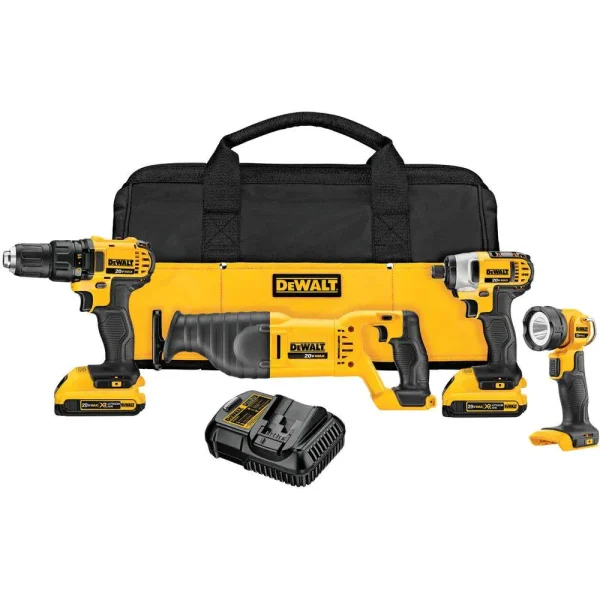 DCK420D2 20-Volt MAX Cordless Combo Kit (4-Tool) with (2) 20-Volt 2.0Ah Batteries   Charger