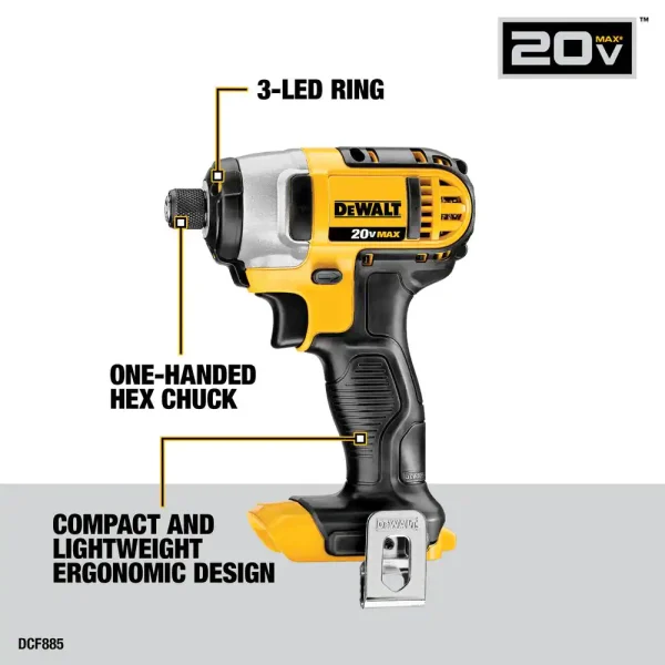 DCK421D2 20-Volt MAX Cordless Combo Kit (4-Tool) with (2) 20-Volt 2.0Ah Batteries   Charger - Image 4