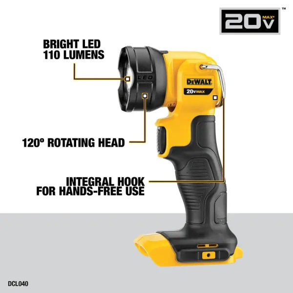 DCK421D2 20-Volt MAX Cordless Combo Kit (4-Tool) with (2) 20-Volt 2.0Ah Batteries   Charger - Image 6