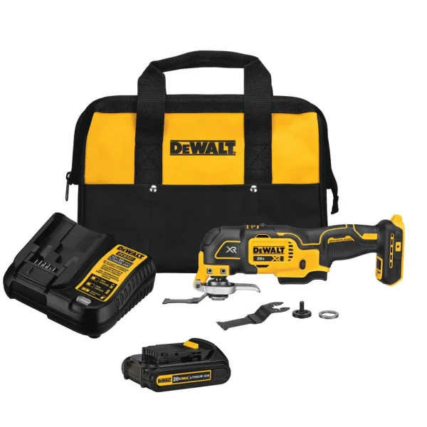 DCS356C1 20-Volt MAX XR Cordless Brushless 3-Speed Oscillating Multi-Tool with (1) 20-Volt 1.5Ah Battery   Charger