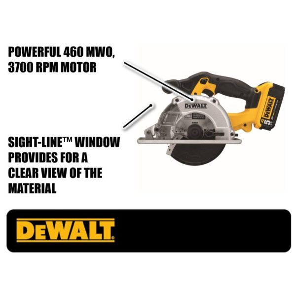 DCS373P2 20-Volt MAX Cordless 5-1/2 in. Metal Cutting Circular Saw with (2) 20-Volt Batteries 5.0Ah - Image 2