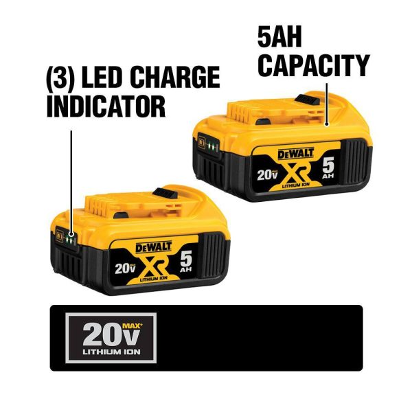DCS373P2 20-Volt MAX Cordless 5-1/2 in. Metal Cutting Circular Saw with (2) 20-Volt Batteries 5.0Ah - Image 3