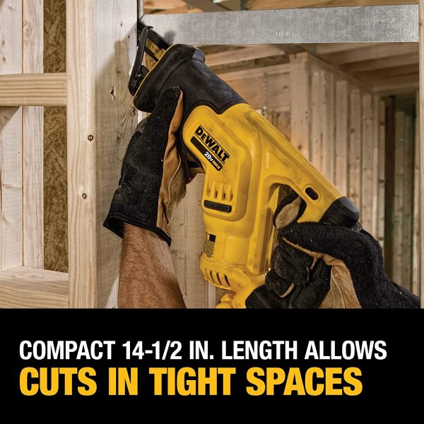 DCS387D1 20V MAX Cordless Reciprocating Saw Kit, Compact, 2-Amp Hour - Image 4