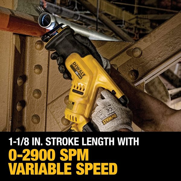 DCS387D1 20V MAX Cordless Reciprocating Saw Kit, Compact, 2-Amp Hour - Image 6