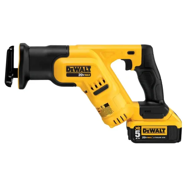 DCS387P1 20-Volt MAX Lithium-Ion Cordless Compact Reciprocating Saw Kit with Battery 5Ah, Charger and Contractor Bag - Image 5