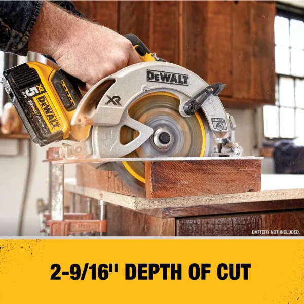 DCS570P1 20-Volt MAX XR Cordless Brushless 7-1/4 in. Circular Saw with (1) 20-Volt Battery 5.0Ah   Charger - Image 5