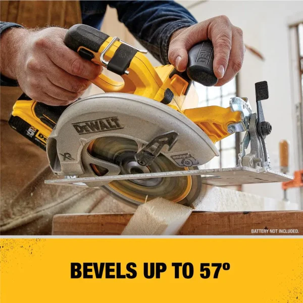 DCS570P1 20-Volt MAX XR Cordless Brushless 7-1/4 in. Circular Saw with (1) 20-Volt Battery 5.0Ah   Charger - Image 6