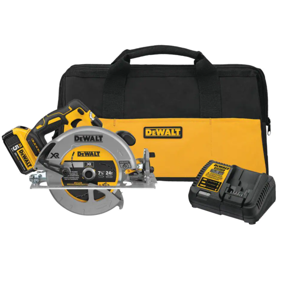 DCS570P1 20-Volt MAX XR Cordless Brushless 7-1/4 in. Circular Saw with (1) 20-Volt Battery 5.0Ah   Charger