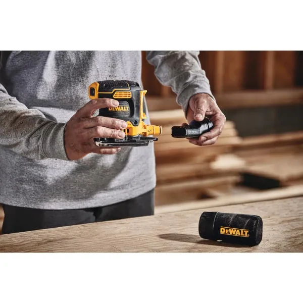 DCW200B 20-Volt MAX XR Cordless Brushless 1/4 Sheet Variable Speed Sander (Tool-Only) - Image 6