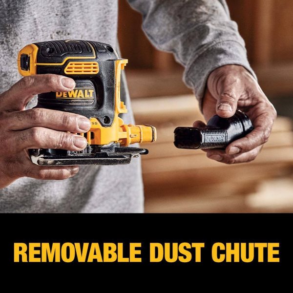 DCW200D1 20-Volt MAX XR Cordless Brushless 1/4 Sheet Variable Speed Sander with (1) 20-Volt Battery 2.0Ah   Charger - Image 4