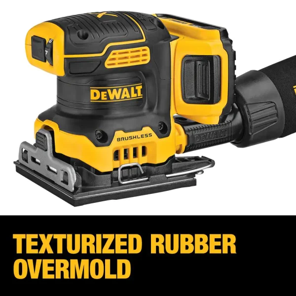 DCW200D1 20-Volt MAX XR Cordless Brushless 1/4 Sheet Variable Speed Sander with (1) 20-Volt Battery 2.0Ah   Charger - Image 6