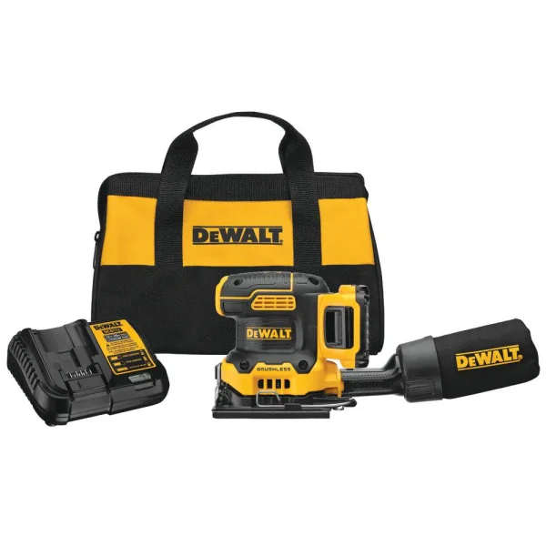 DCW200D1 20-Volt MAX XR Cordless Brushless 1/4 Sheet Variable Speed Sander with (1) 20-Volt Battery 2.0Ah   Charger