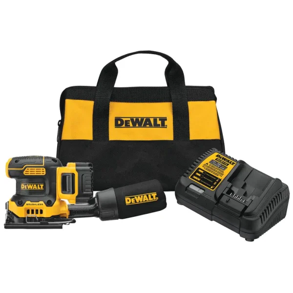 DCW200P1 20-Volt MAX XR Cordless Brushless 1/4 Sheet Variable Speed Sander with (1) 20-Volt Battery 5.0Ah   Charger