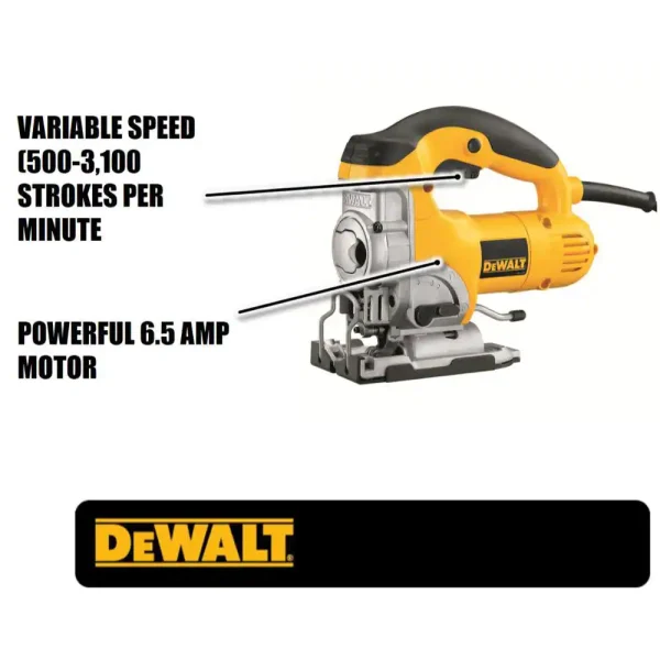 DW331K 6.5 Amp Corded Jig Saw Kit with Kit Box - Image 2