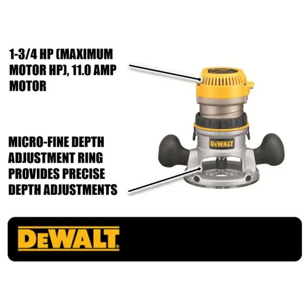 DW616 1.75 HP Fixed Base Router - Image 2