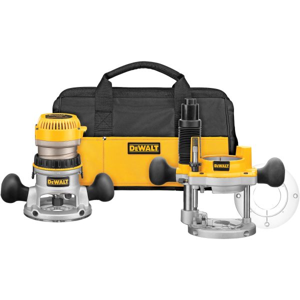DW618PKB 1/4-in and 1/2-in-Amp 2.25-HP Variable Speed Combo Fixed/Plunge Corded Router Soft Case (Tool Only)