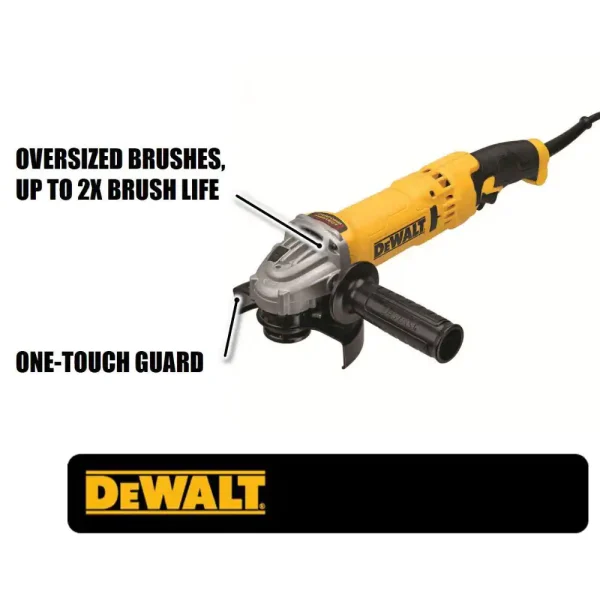 DWE43113 13-Amp Corded 4-1/2 in.   5 in. High Performance Trigger Grip Angle Grinder - Image 2
