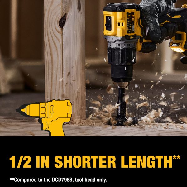 DeWalt DCK249E1M1 20V MAX XR Compact Hammer Drill/Driver 2-Tool Combo Kit w/ (1)2 Ah and (1)4 Ah Battery - Image 6