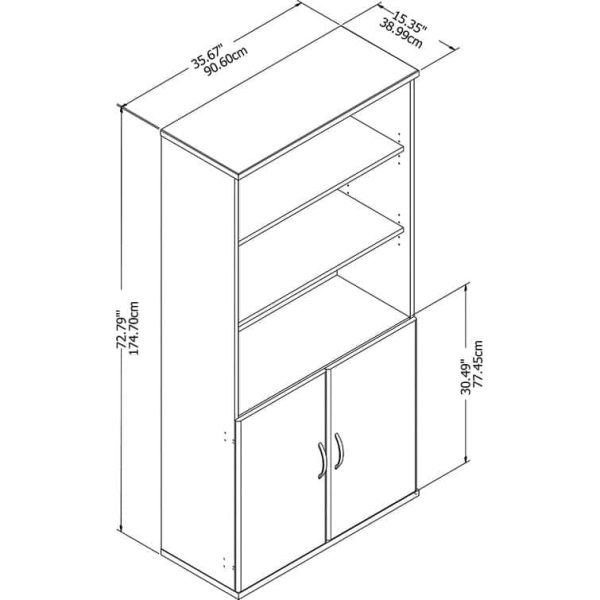 Business Furniture Easy Office Standard Bookcase - Image 4