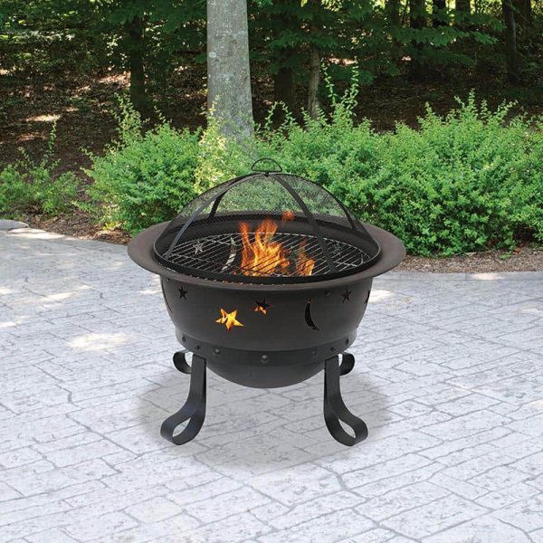 Endless Summer WAD1081SP Bronze Cauldron Stars and Moons 30 in. D Wood Burning Fire Pit - Image 2
