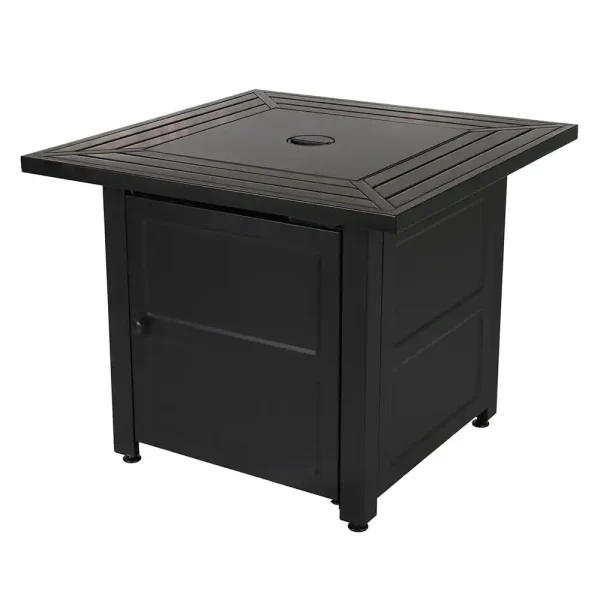 FIRE ISLAND GAD15307M 30 in. W x 24.6 in. H Square Steel Propane Black Slate Fire Pit with Stamped Steel Black Base and 50000 BTU Burner - Image 8