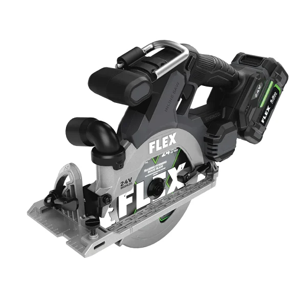 FX2131A-1C 24-volt-Amp 6-1/2-in Brushless Cordless Circular Saw Kit (1-Batteries Charger Included) - Image 2