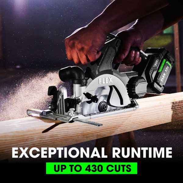 FX2131A-1C 24-volt-Amp 6-1/2-in Brushless Cordless Circular Saw Kit (1-Batteries Charger Included) - Image 6