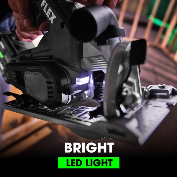 FX2131A-1C 24-volt-Amp 6-1/2-in Brushless Cordless Circular Saw Kit (1-Batteries Charger Included) - Image 8