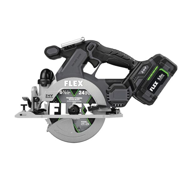 FX2131A-1C 24-volt-Amp 6-1/2-in Brushless Cordless Circular Saw Kit (1-Batteries Charger Included) - Image 9