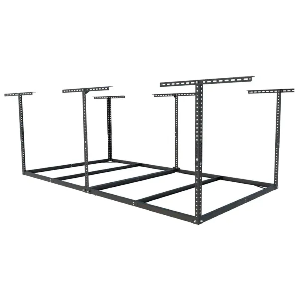 IMOUNTS GR48FB-OFFLINE Black Adjustable Height Overhead Garage Storage Rack (96 in W x 48 in D)