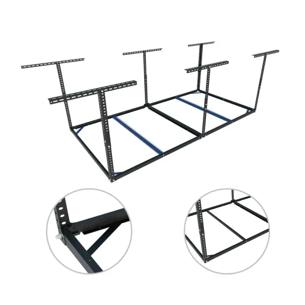 IMOUNTS GR48FB-OFFLINE Black Adjustable Height Overhead Garage Storage Rack (96 in W x 48 in D) - Image 4
