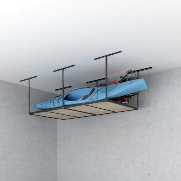 IMOUNTS GR48FB-OFFLINE Black Adjustable Height Overhead Garage Storage Rack (96 in W x 48 in D) - Image 6
