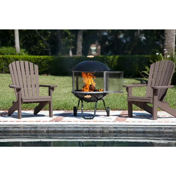 Fire Sense 01471 Bessemer 28 in. Round Steel Fire Pit in Black - Image 2