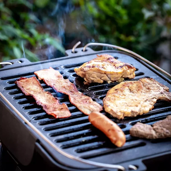 Bruntmor Heavy Duty Pre-Seasoned Cast Iron Portable Grill - Image 2
